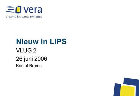 Nieuw in LIPS VLUG 2 26 juni 2006 Kristof Brams. Overzicht Vernieuwde editor Printervriendelijke pagina Statistieken Variabele fontgrootte Grootte van.