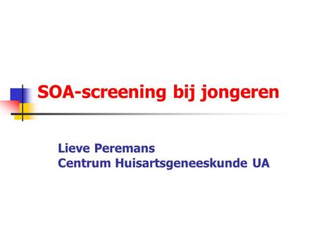 SOA-screening bij jongeren