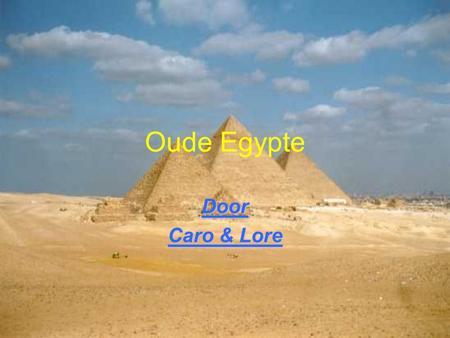 Oude Egypte Door Caro & Lore.