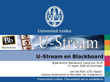 U-Stream en Blackboard