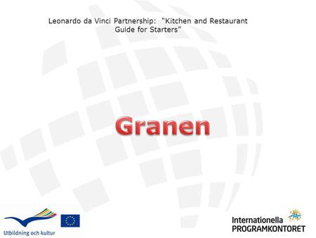Leonardo da Vinci Partnership: “Kitchen and Restaurant Guide for Starters”