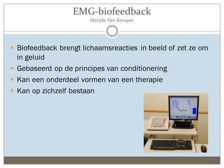 EMG-biofeedback Marijke Van Kampen