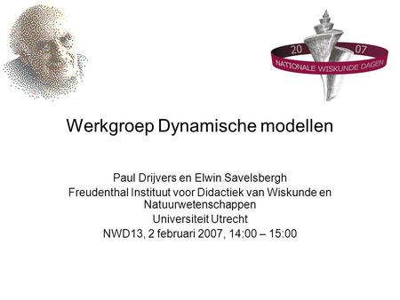 Werkgroep Dynamische modellen