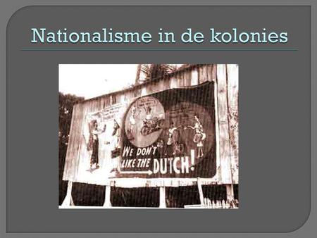 Nationalisme in de kolonies