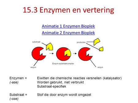 Animatie 1 Enzymen Bioplek Animatie 2 Enzymen Bioplek