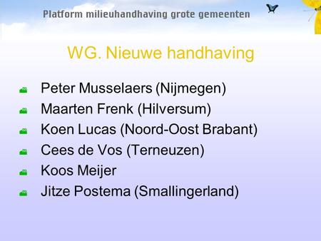 WG. Nieuwe handhaving Peter Musselaers (Nijmegen)