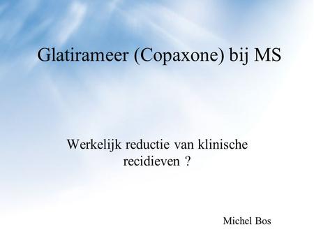 Glatirameer (Copaxone) bij MS