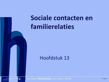 Sociale contacten en familierelaties