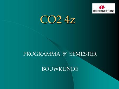 PROGRAMMA 5e SEMESTER BOUWKUNDE