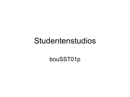 Studentenstudios bouSST01p.