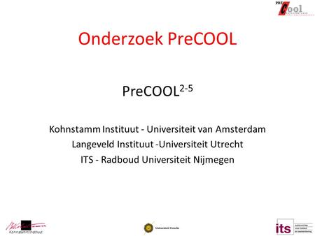 Onderzoek PreCOOL PreCOOL2-5