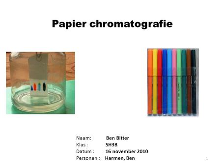 Papier chromatografie