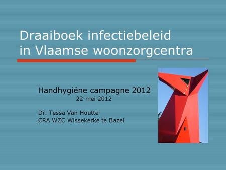 Draaiboek infectiebeleid in Vlaamse woonzorgcentra