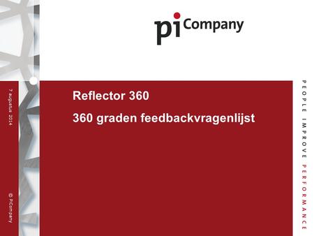 Reflector graden feedbackvragenlijst
