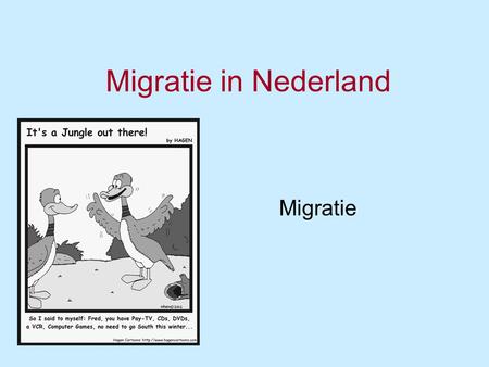 Migratie in Nederland Migratie.