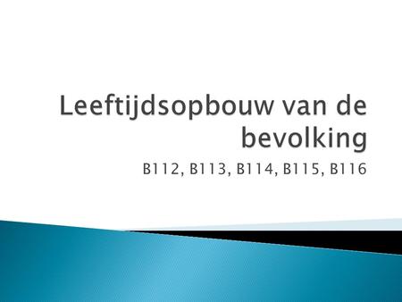 Leeftijdsopbouw van de bevolking