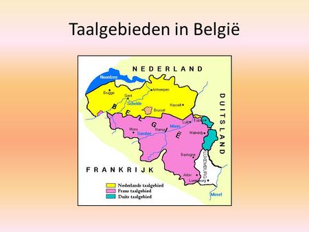 Taalgebieden in België