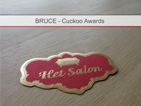 BRUCE - Cuckoo Awards. Het Salon Uitgever van Customer Media Redactioneel concept.