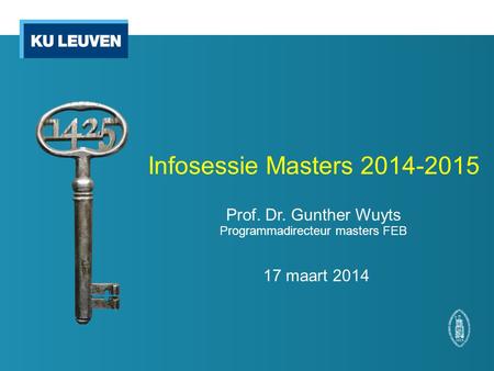 Infosessie Masters Prof. Dr