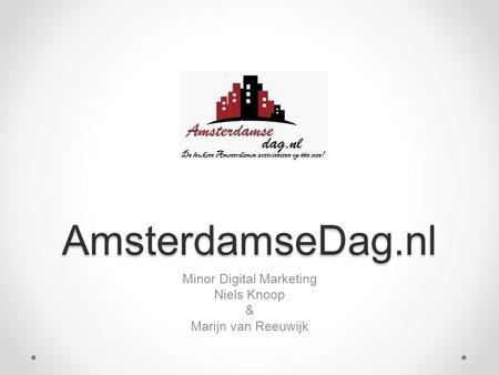 Minor Digital Marketing Niels Knoop & Marijn van Reeuwijk