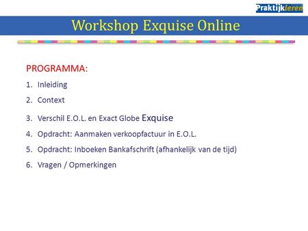 Workshop Exquise Online
