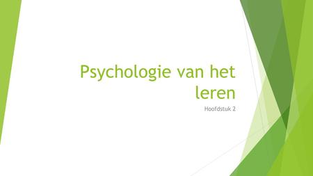 Psychologie van het leren