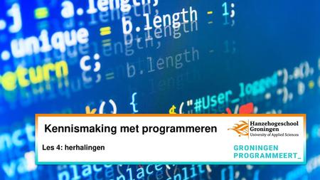 Kennismaking met programmeren