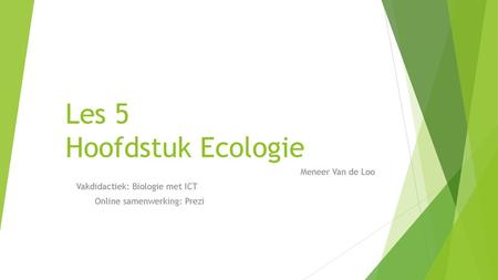 Les 5 Hoofdstuk Ecologie