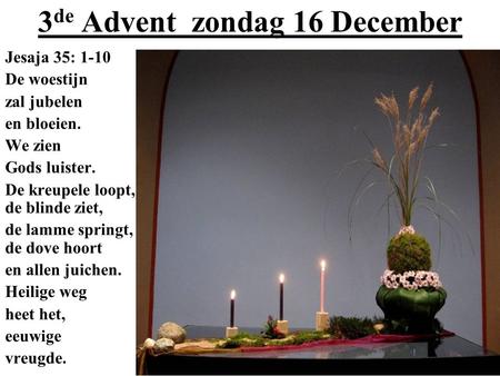 3de Advent zondag 16 December