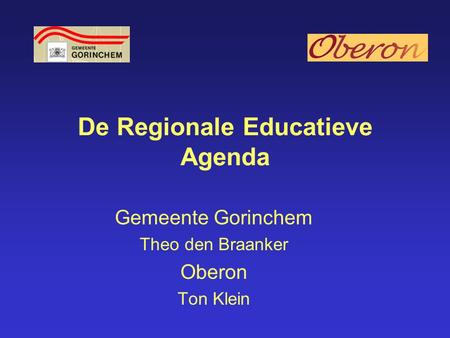 De Regionale Educatieve Agenda