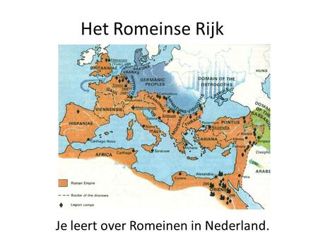 Je leert over Romeinen in Nederland.