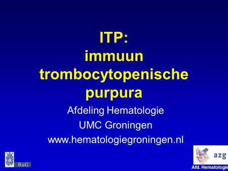 ITP: immuun trombocytopenische purpura