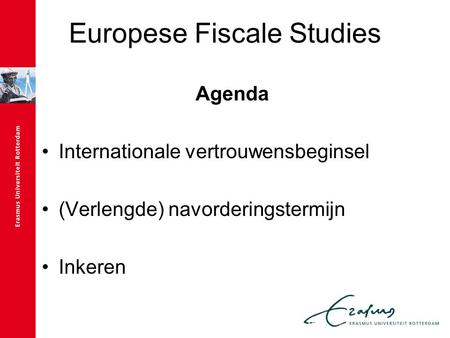 Europese Fiscale Studies
