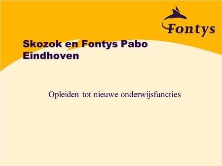 Skozok en Fontys Pabo Eindhoven