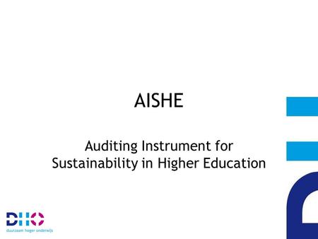 Auditing Instrument for Sustainability in Higher Education