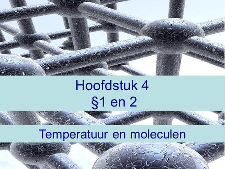 Temperatuur en moleculen