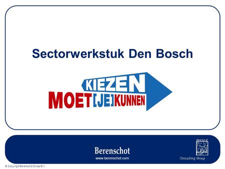 Sectorwerkstuk Den Bosch