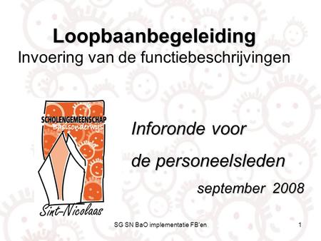 Loopbaanbegeleiding Inforonde voor de personeelsleden