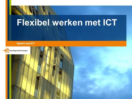 Flexibel werken met ICT Spelen met ICT. 18-9-2014Helo Studieochtend 20082 Met Blended learning wordt bedoeld de optimale mix tussen F2F onderwijs en onderwijs.