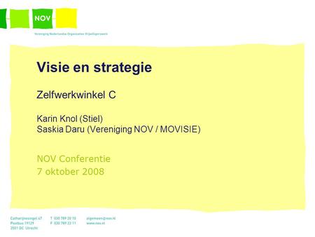 NOV Conferentie 7 oktober 2008