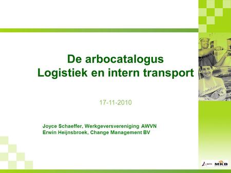 De arbocatalogus Logistiek en intern transport