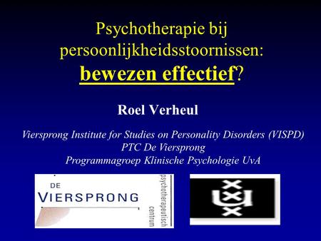 Psychotherapie bij persoonlijkheidsstoornissen: bewezen effectief?