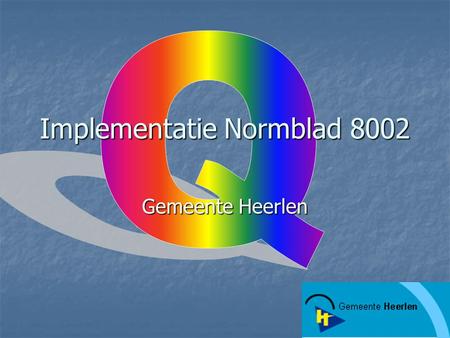 Implementatie Normblad 8002