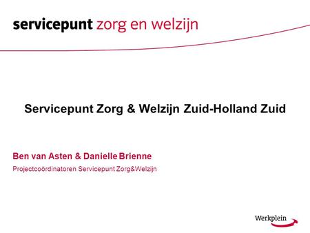 Servicepunt Zorg & Welzijn Zuid-Holland Zuid