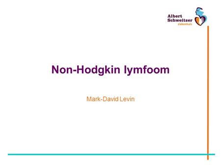 Non-Hodgkin lymfoom Mark-David Levin.