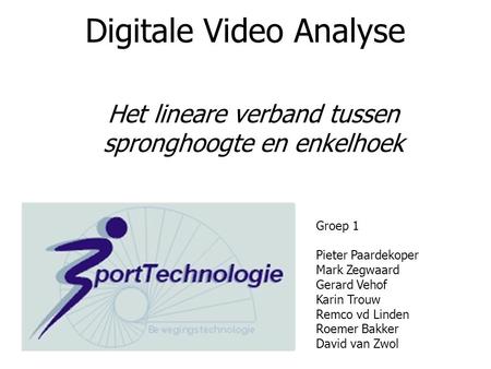 Digitale Video Analyse