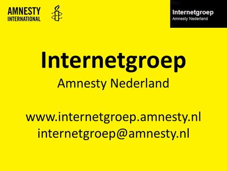Internetgroep Amnesty Nederland