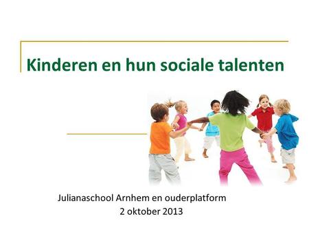 Kinderen en hun sociale talenten