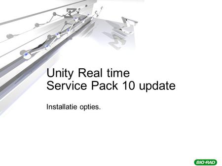 Unity Real time Service Pack 10 update Installatie opties.