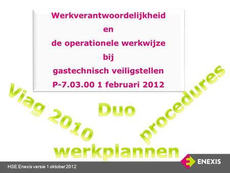 procedures Duo werkplannen Viag 2010